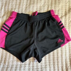 Adidas Women's Athletic Shorts in Black and Pink